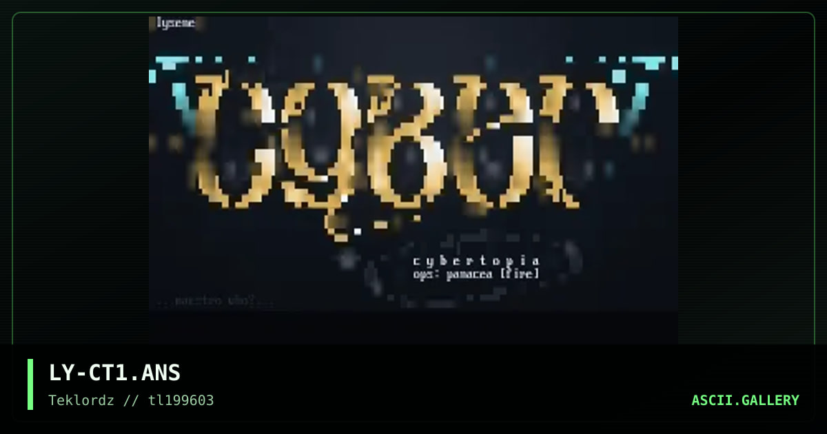 CyberTopia, by lysene, 1996