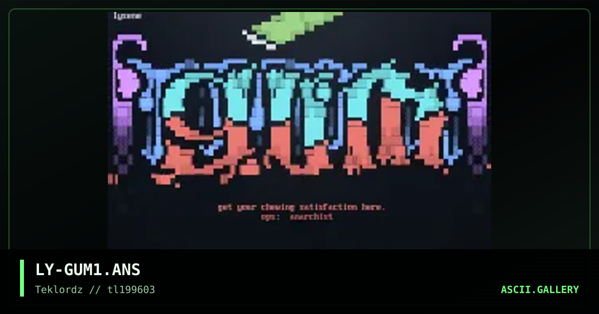 Gum, by lysene, 1996