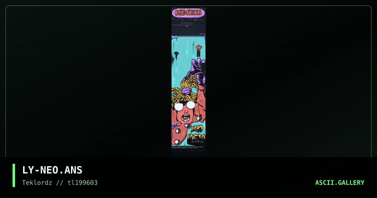 Neo Nacho, by lysene, 1996