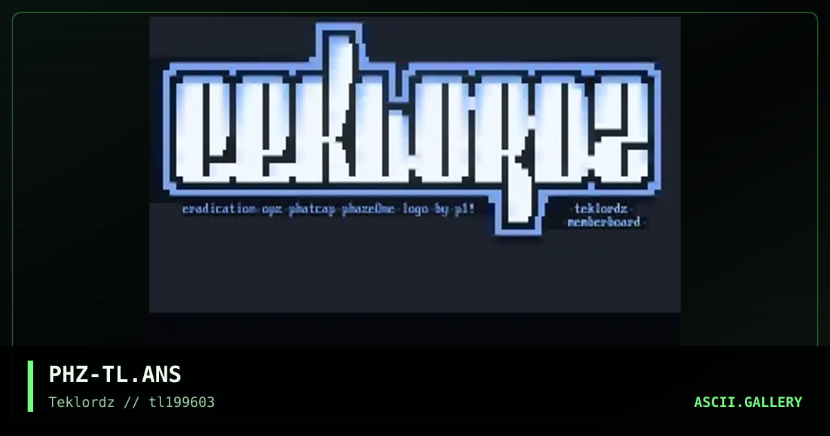 Teklordz Promo, by phazeone, 1996