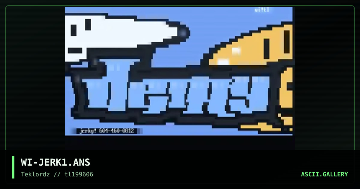 Jerky!, by white insanity, 1996