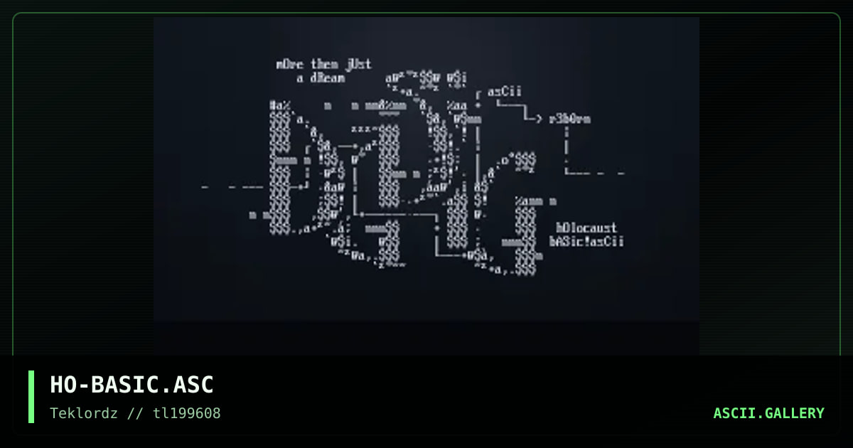Basic!Ascii, by holocaust, 1996