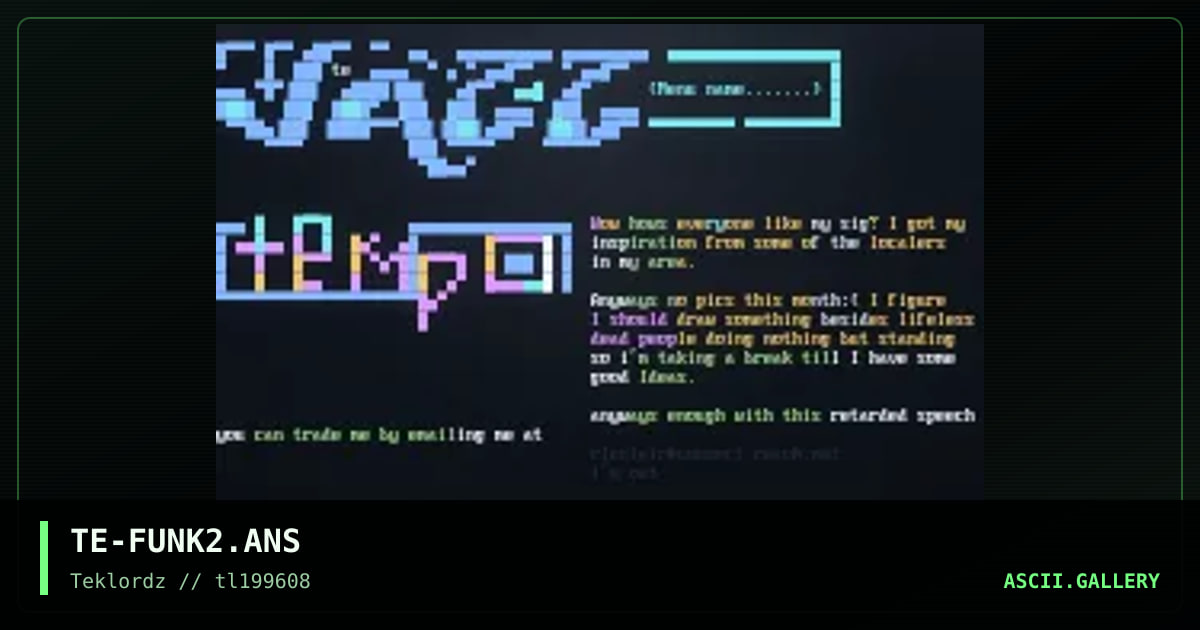 Many Funky Fonts, by tempo, 1996
