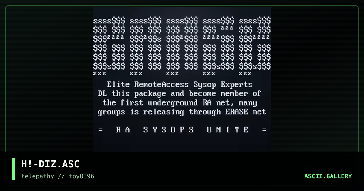 H!-DIZ.ASC, by hitech, 1996