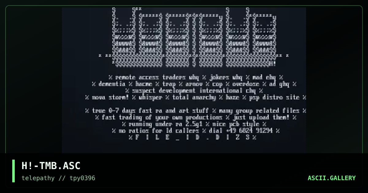 H!-TMB.ASC, by hitech, 1996