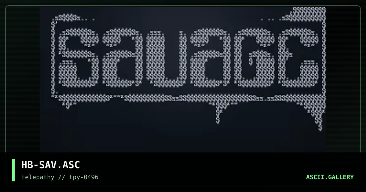 HB-SAV.ASC, by hanibal, 1996