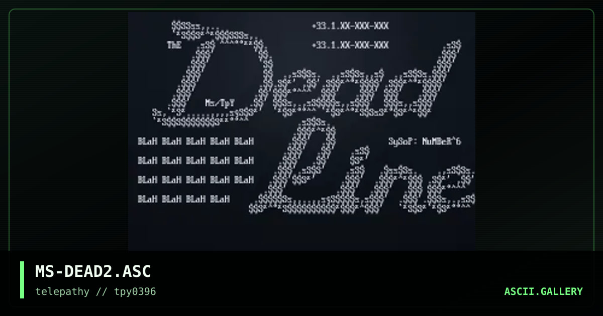 MS-DEAD2.ASC, by mr splif, 1996
