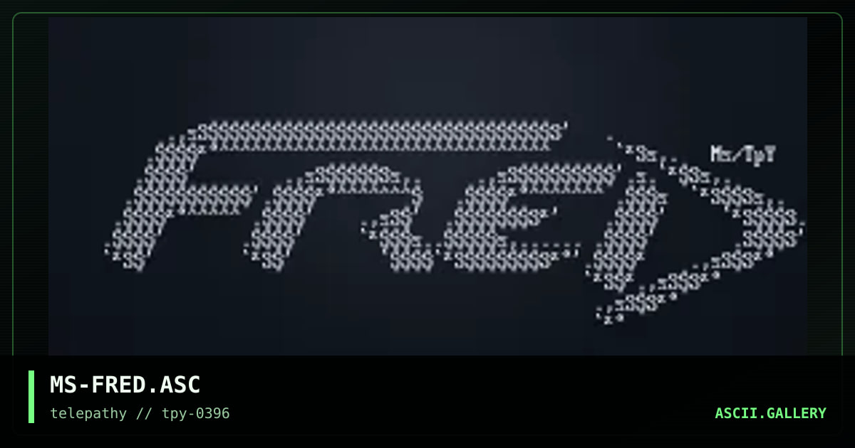 MS-FRED.ASC, by mr splif, 1996