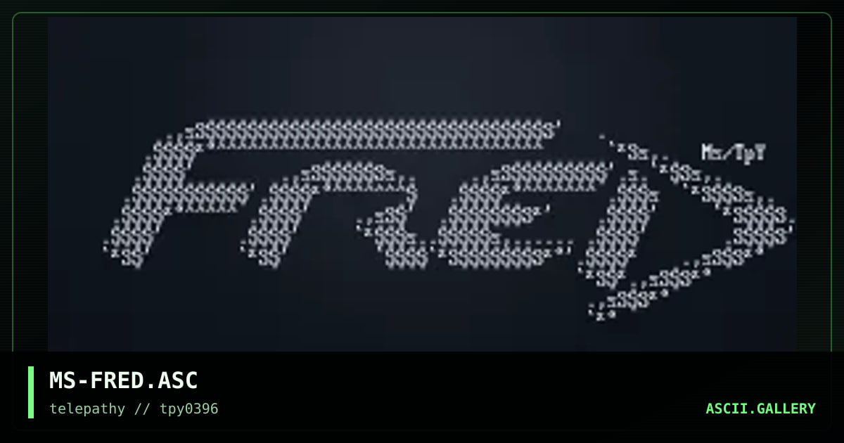 MS-FRED.ASC, by mr splif, 1996