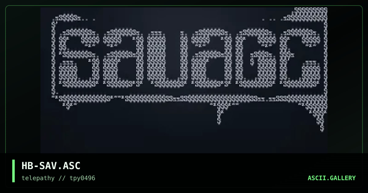 HB-SAV.ASC, by hanibal, 1996