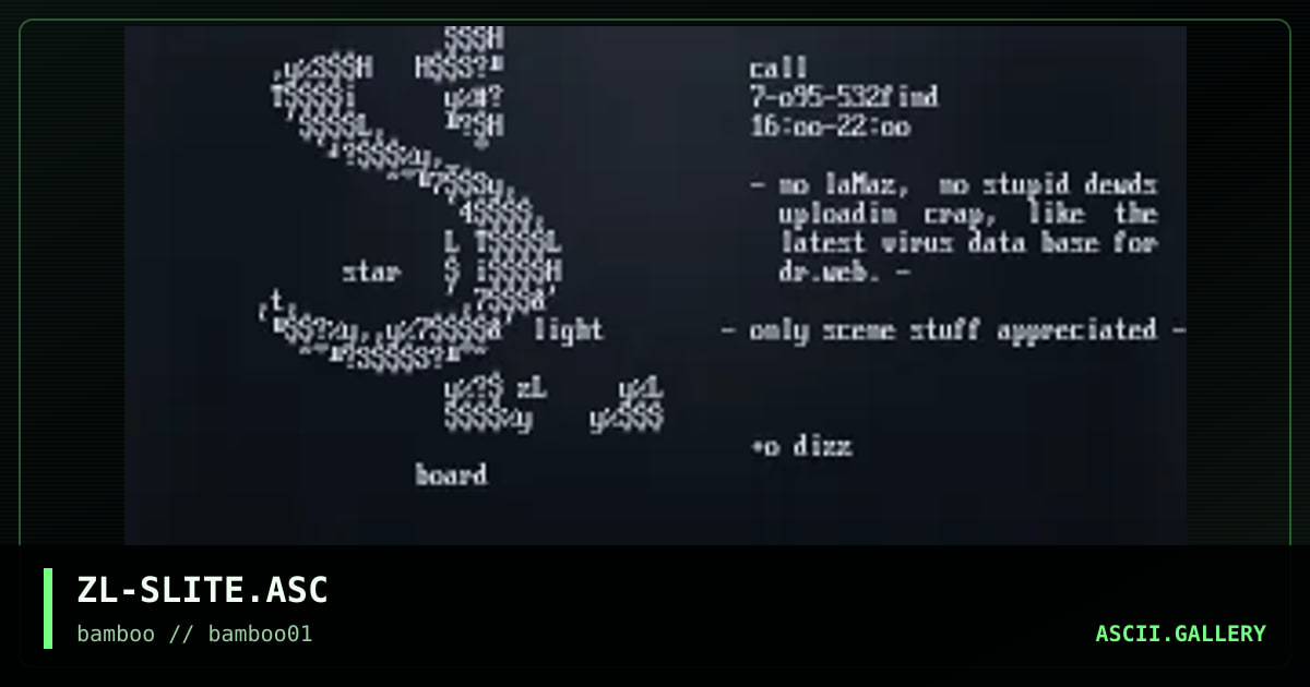 ZL-SLITE.ASC, by zombie lead, 1999