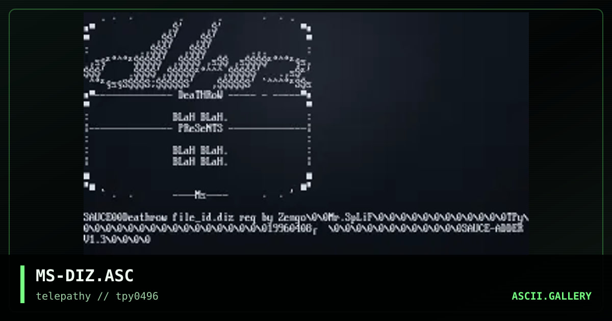 MS-DIZ.ASC, by mr splif, 1996
