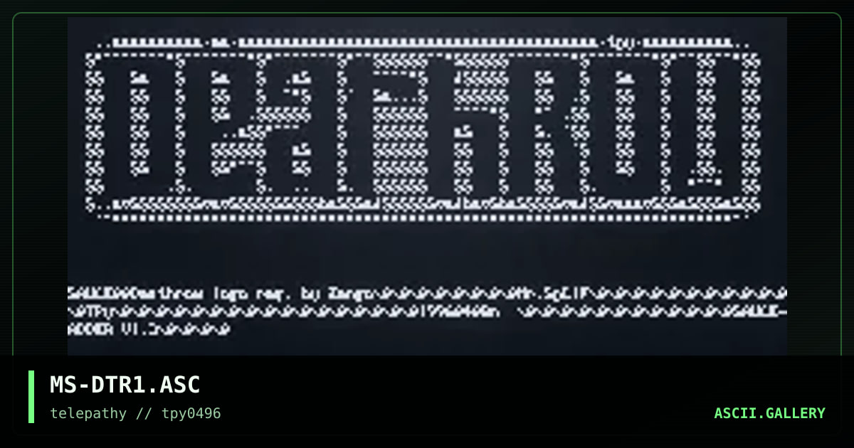 MS-DTR1.ASC, by mr splif, 1996