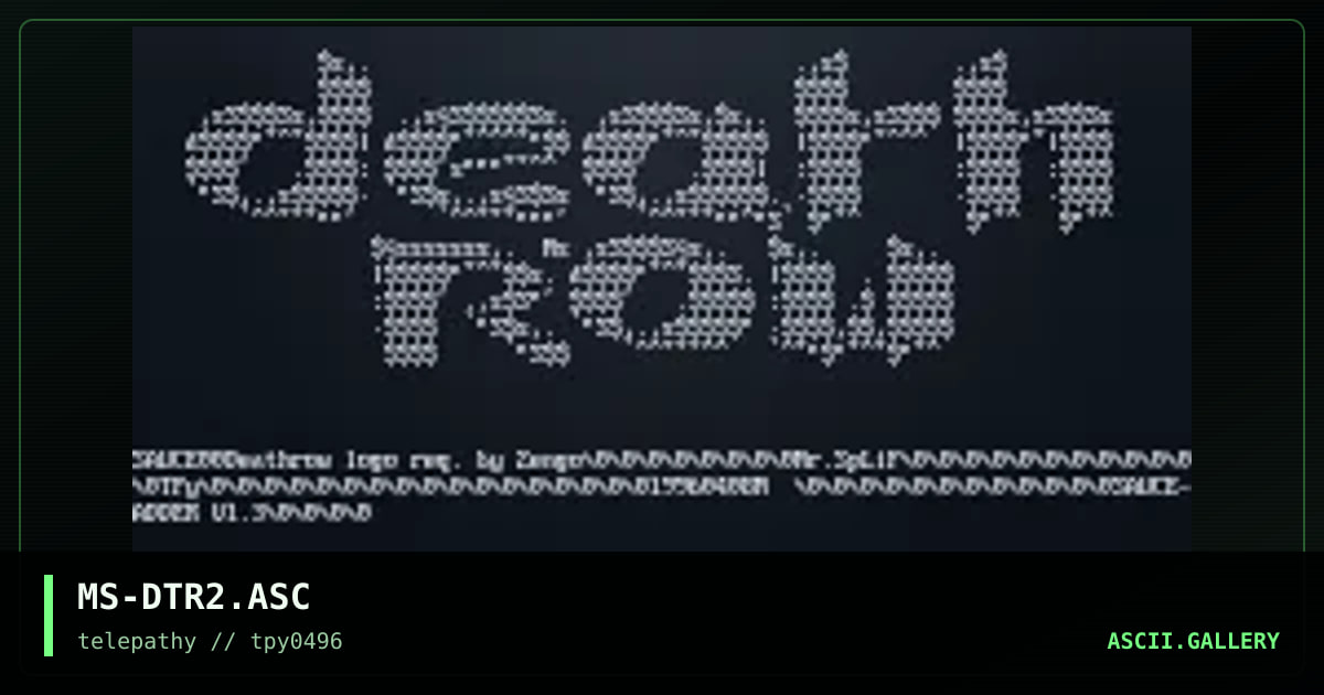 MS-DTR2.ASC, by mr splif, 1996