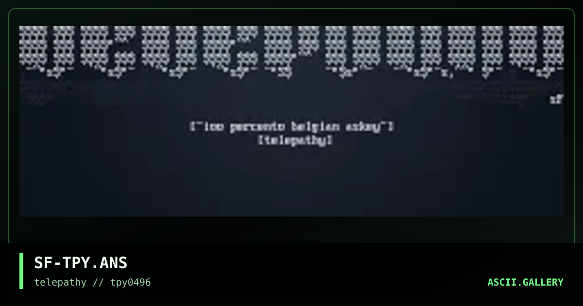 SF-TPY.ANS, by speed freak, 1996