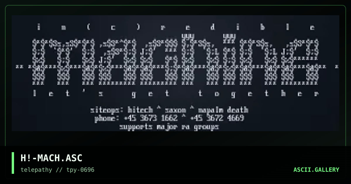 H!-MACH.ASC, by hitech, 1996