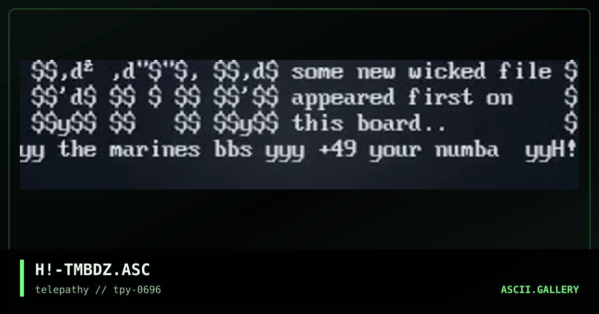 H!-TMBDZ.ASC, by hitech, 1996