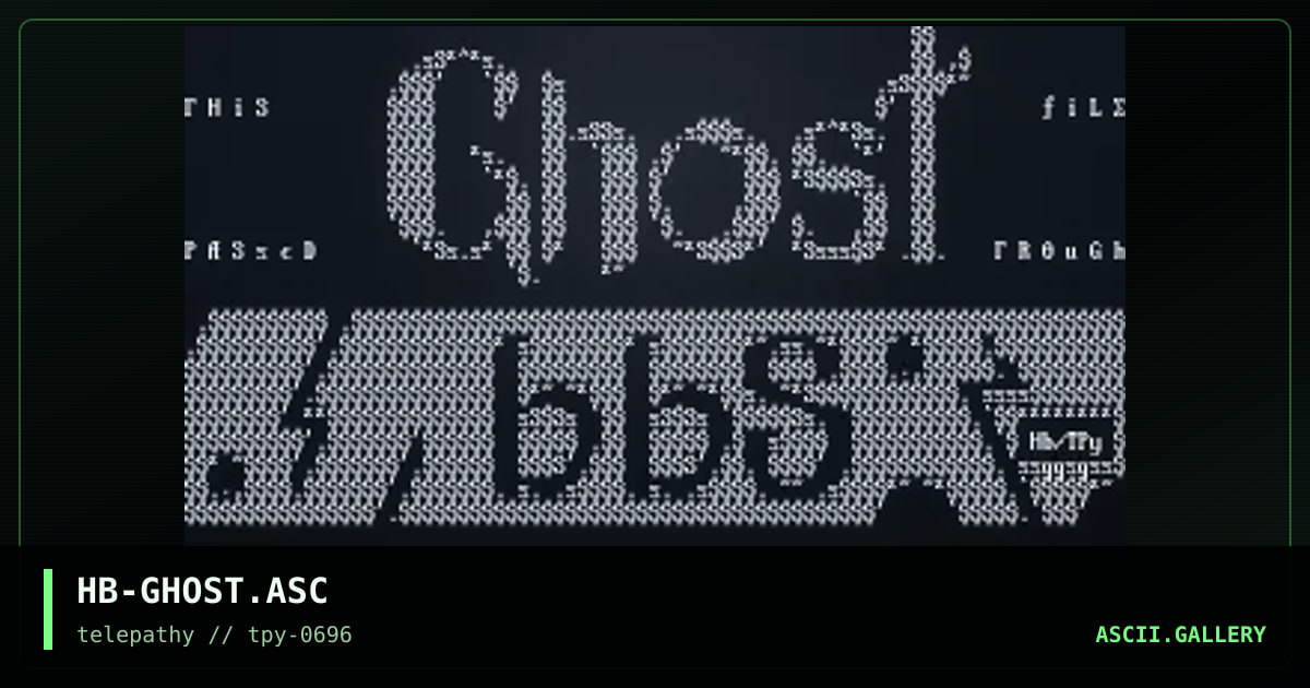 HB-GHOST.ASC, by hanibal, 1996