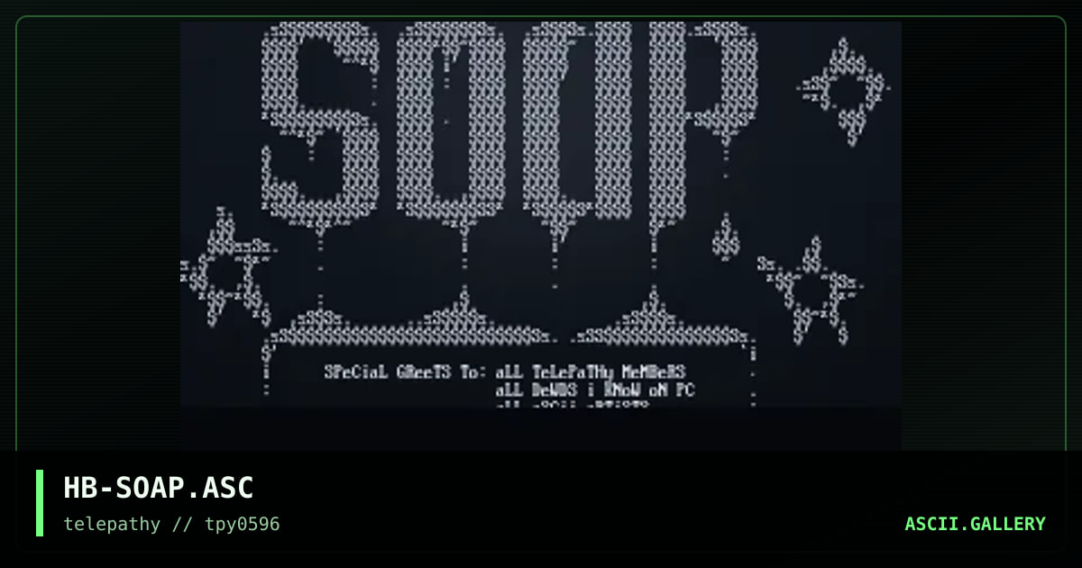 Soap, by hanibal, 1996