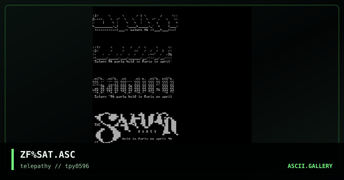 % Saturn DIZ coll. %, by zarkof, 1996