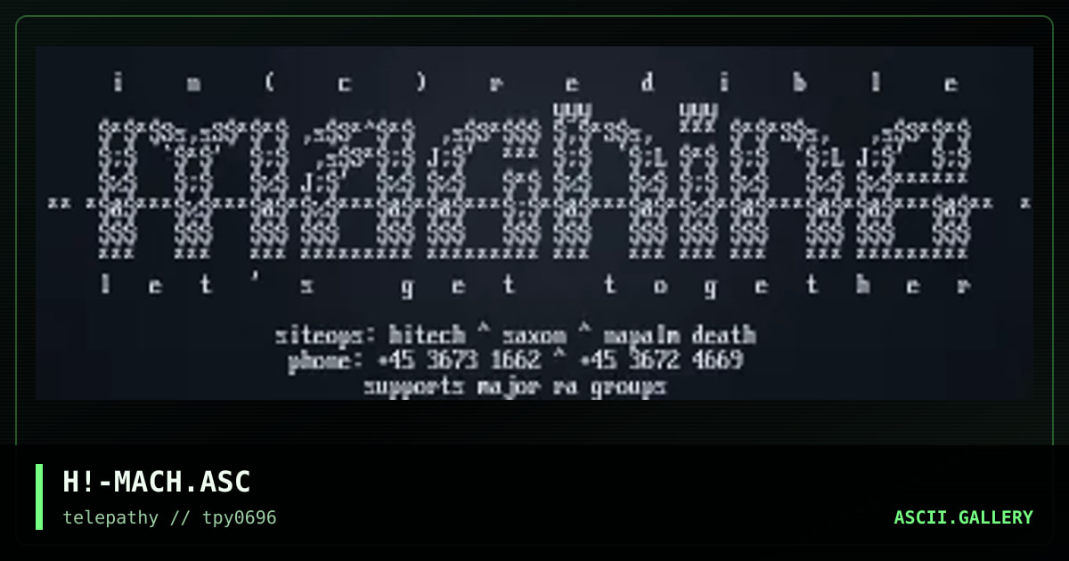 H!-MACH.ASC, by hitech, 1996