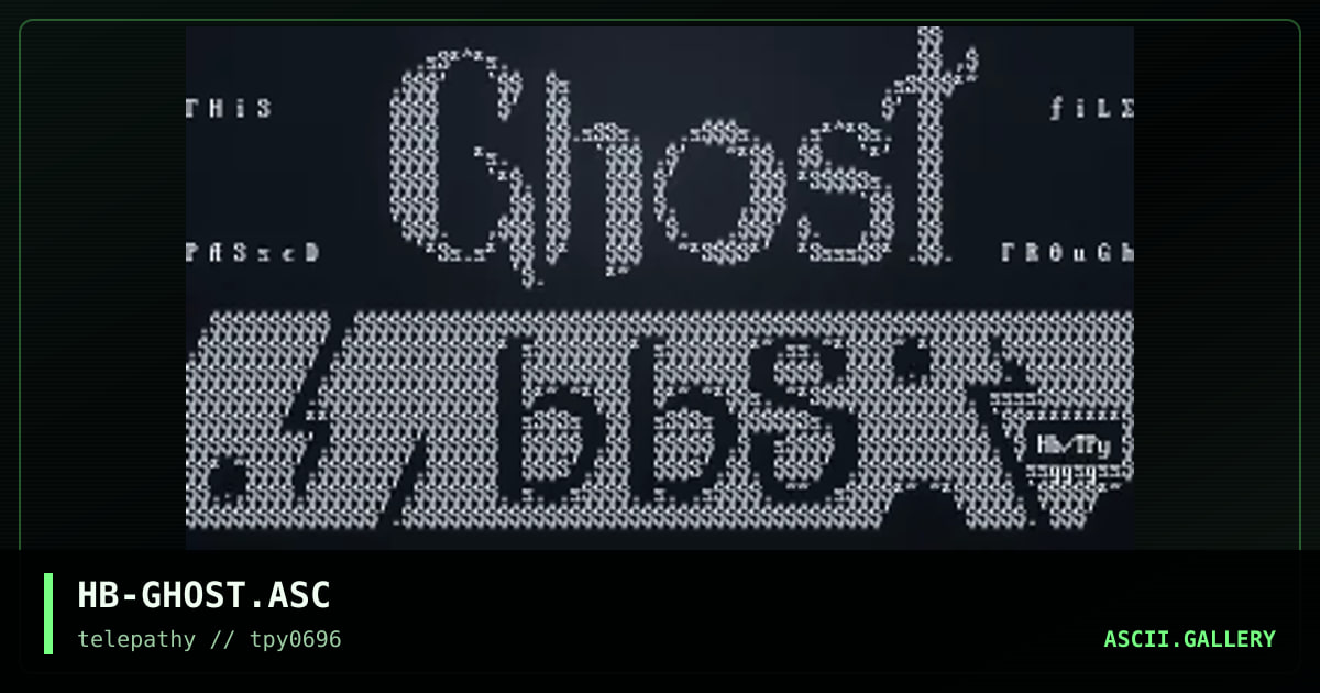 HB-GHOST.ASC, by hanibal, 1996