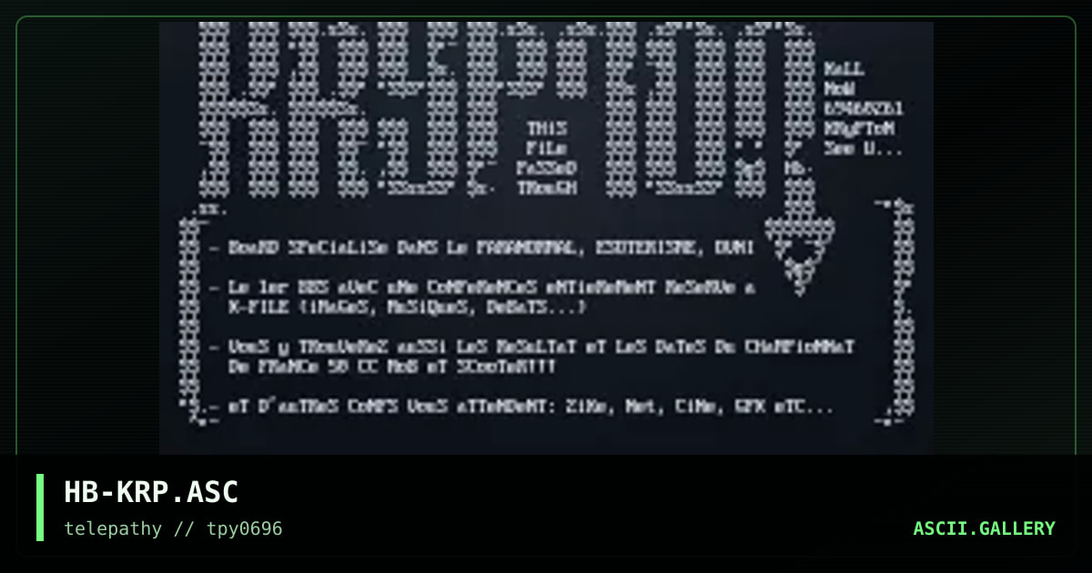 HB-KRP.ASC, by hanibal, 1996