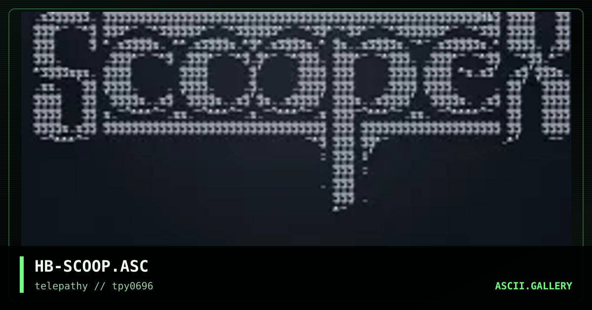 HB-SCOOP.ASC, by hanibal, 1996