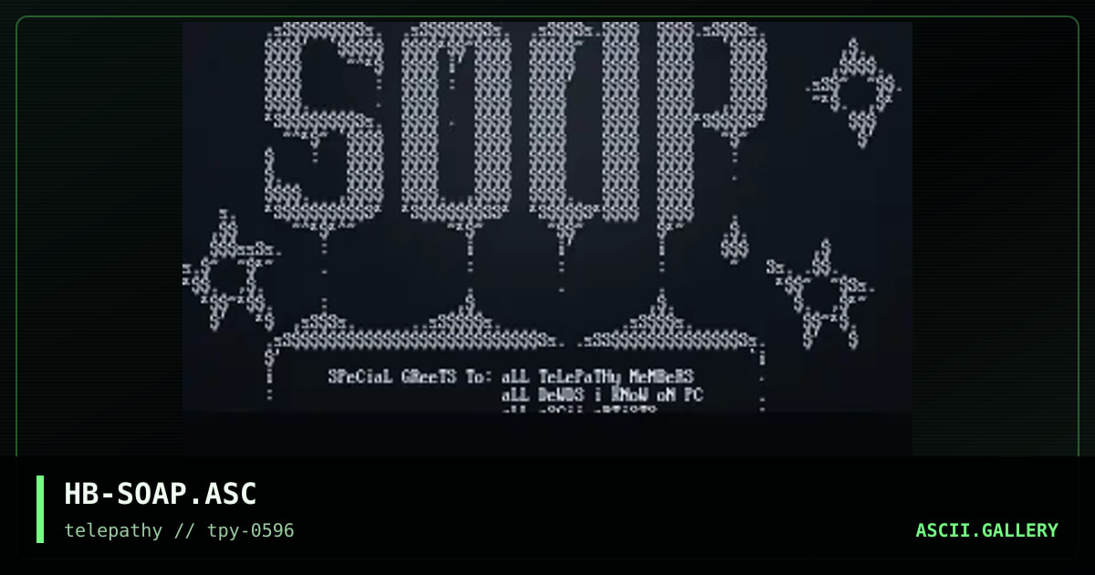 Soap, by hanibal, 1996