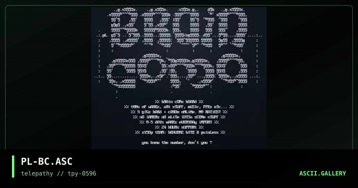 brain coma, by painless, 1996
