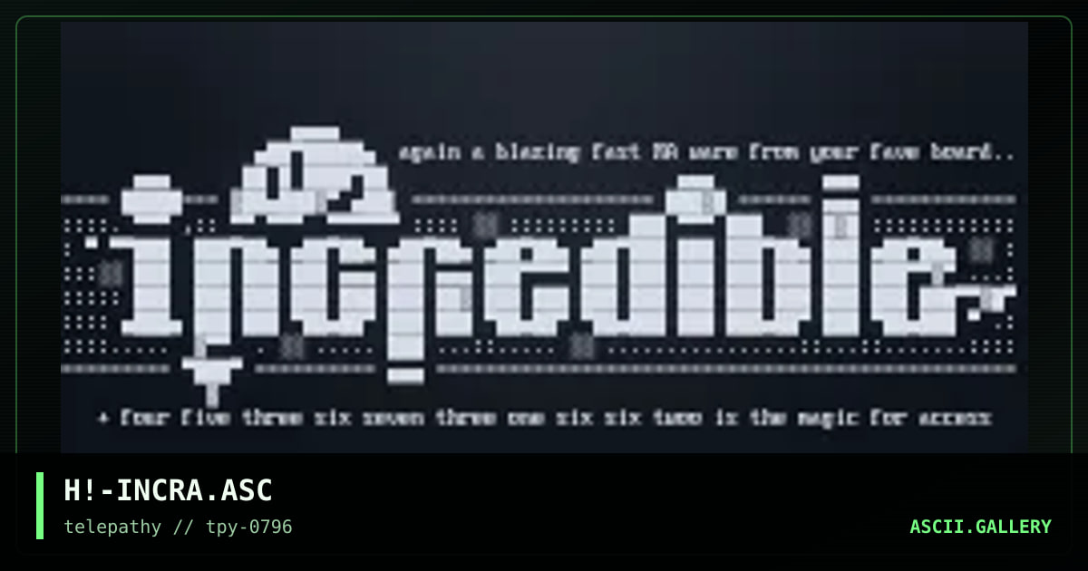 the in(c)redible machine add, by hitech, 1996