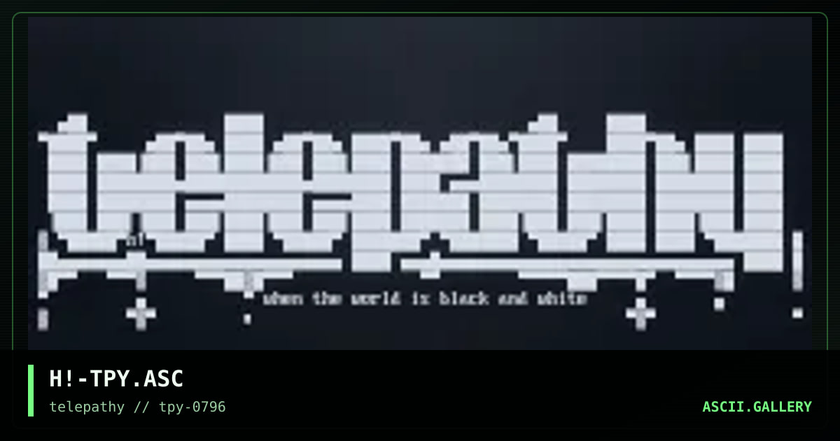 telepathy add, by hitech, 1996