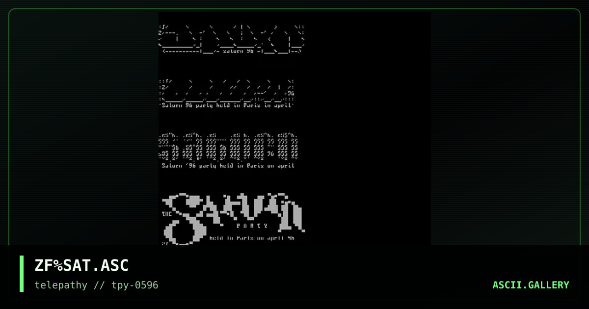% Saturn DIZ coll. %, by zarkof, 1996