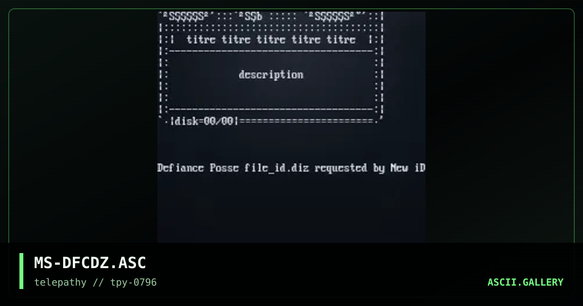 .∙:deFiaNCe PoSSe File_id.diz:∙., by mr splif, 1996