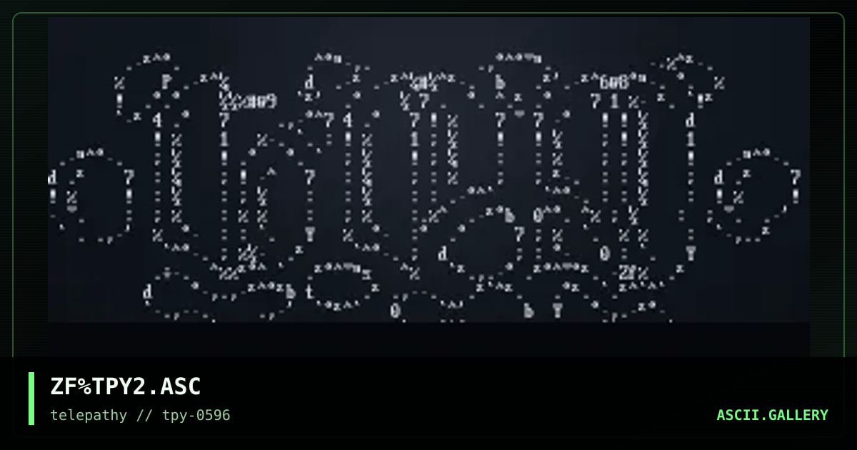 % telepathy logo %, by zarkof, 1996