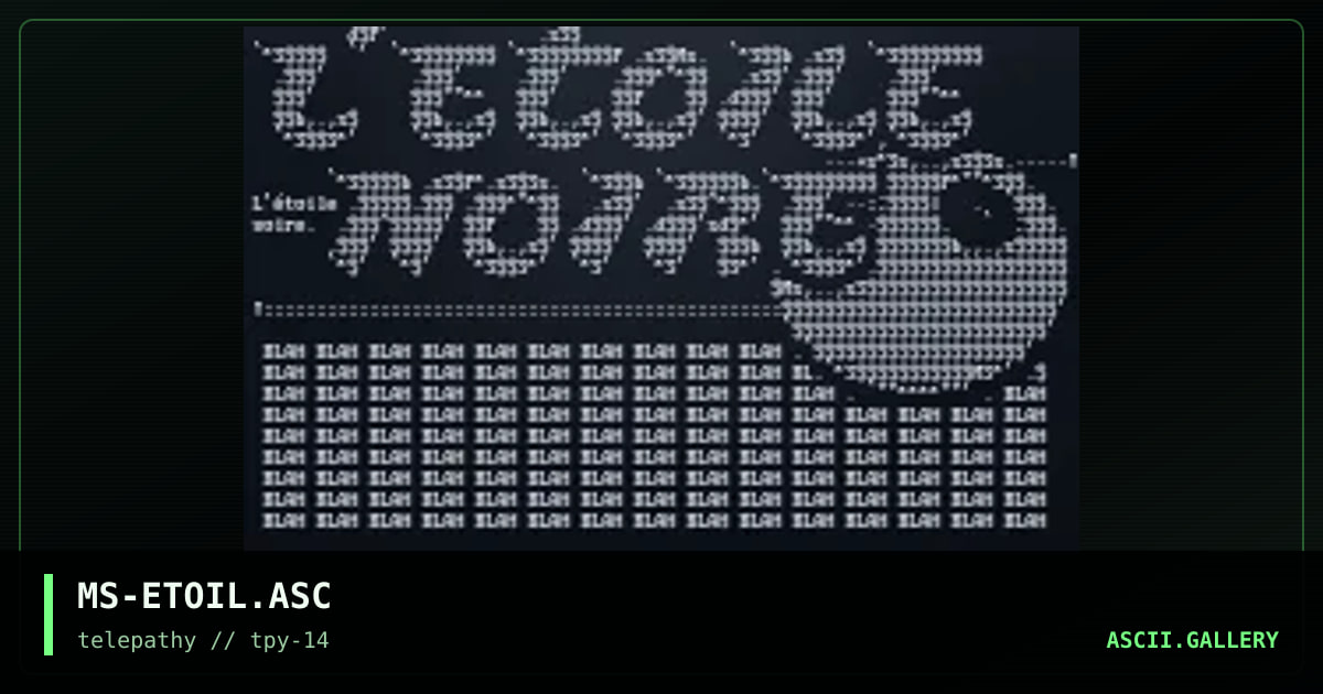 Etoile Noire, by splif, 1998