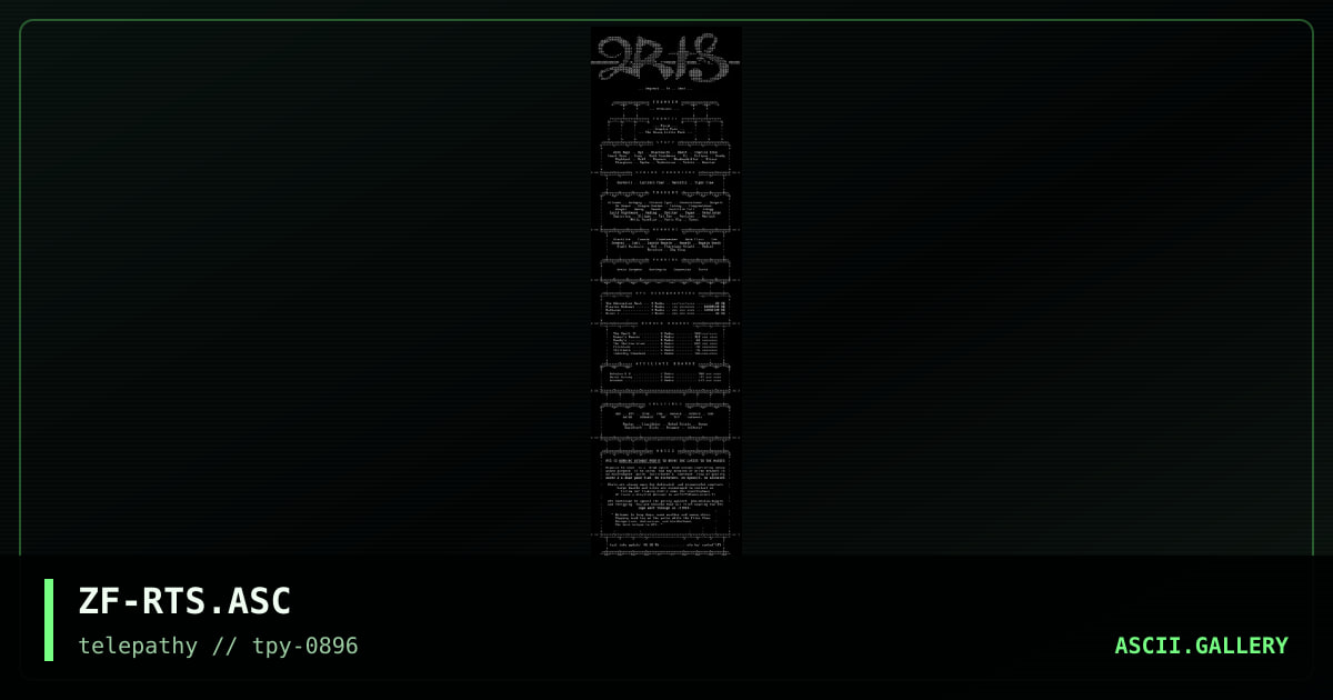 =RTS nfo file=, by zarkof, 1996