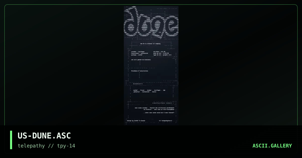 Dune nfo, by zarkof, cleaner, 1998