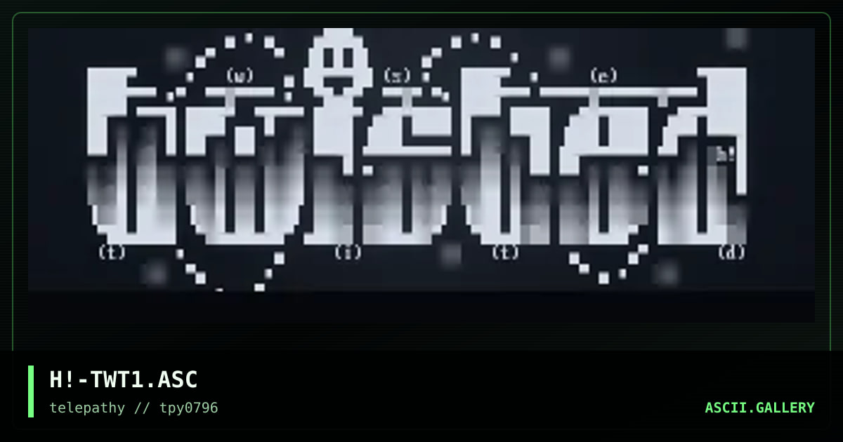 Twisted logo #1, by hitech, 1996