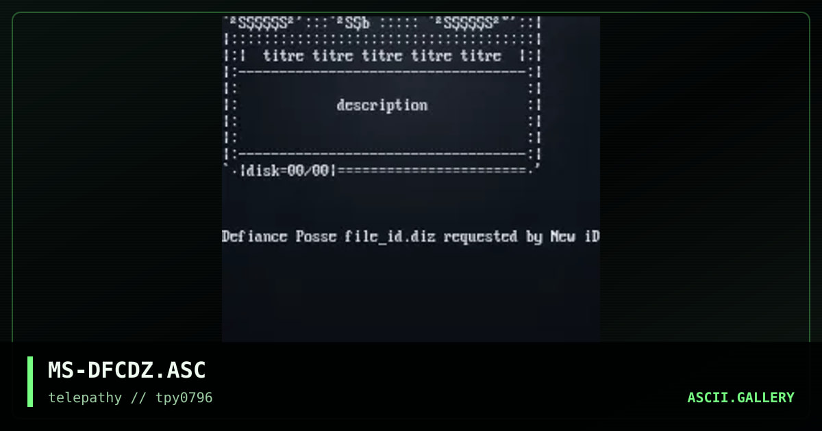 .∙:deFiaNCe PoSSe File_id.diz:∙., by mr splif, 1996