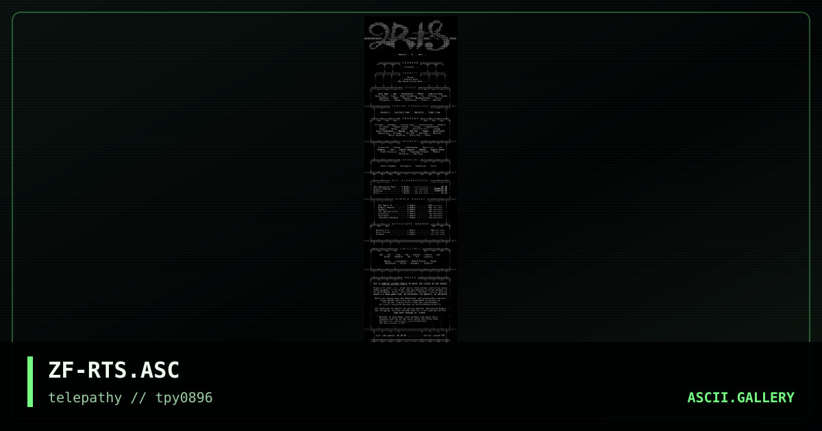 =RTS nfo file=, by zarkof, 1996