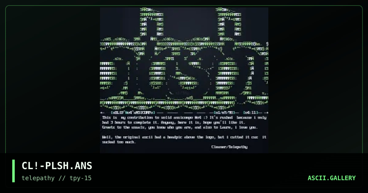 Plush, by cleaner, 1998