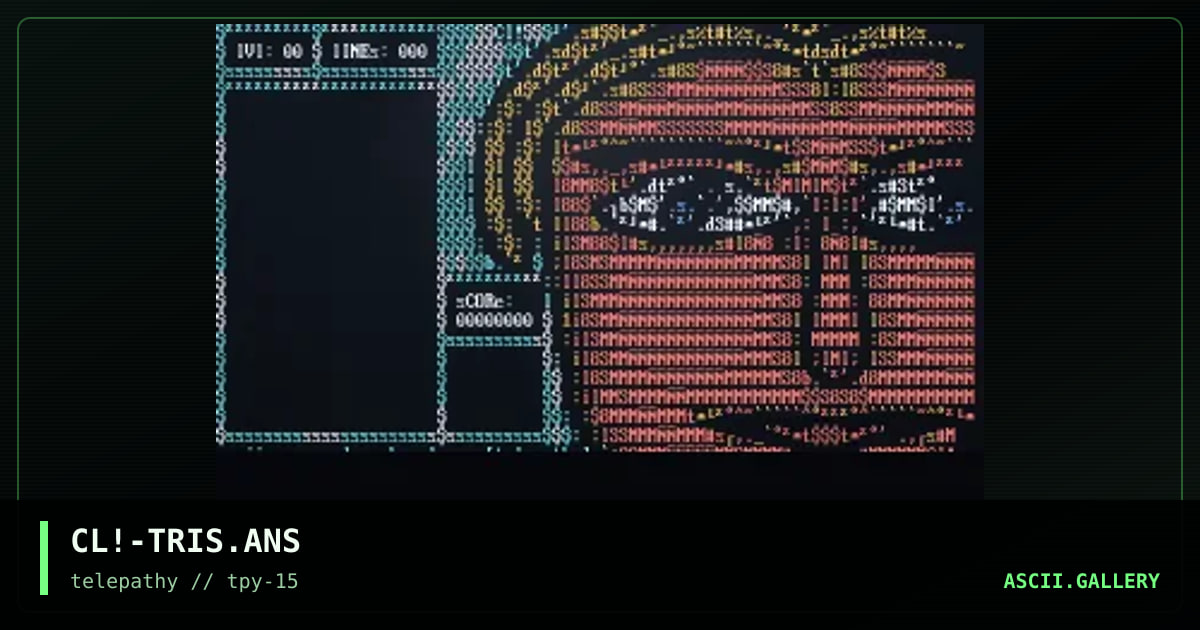 Injection tetris PPE ascii, by cleaner, 1998