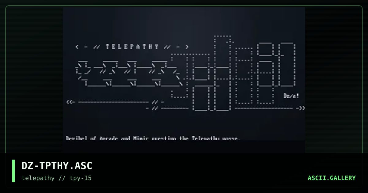 Telepathy (Guest), by dezibel, 1998