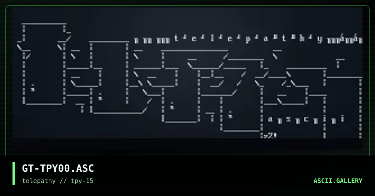 Telepathy, by greent, 1998