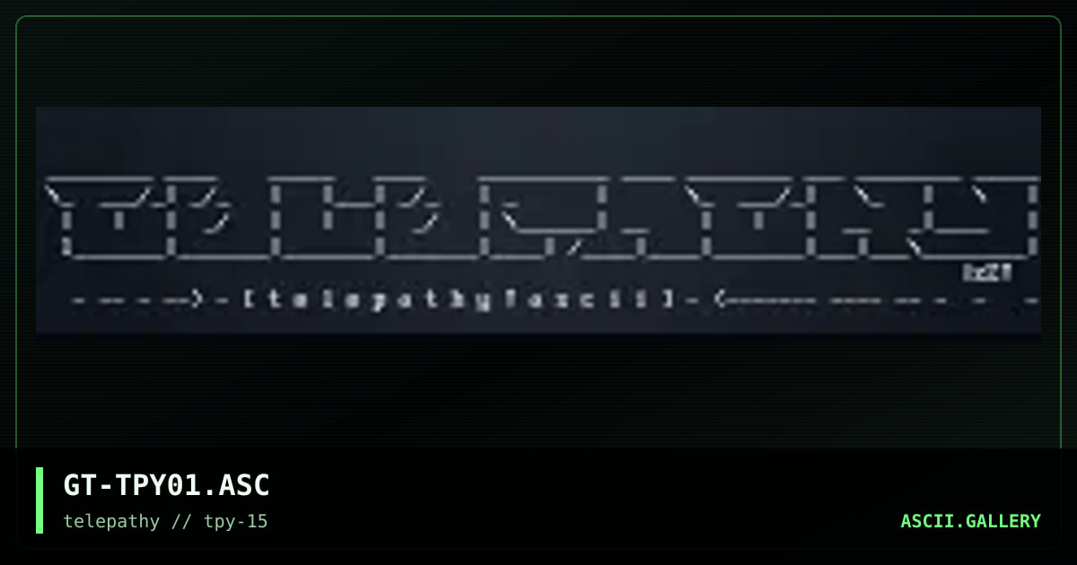 Telepathy, by greent, 1998
