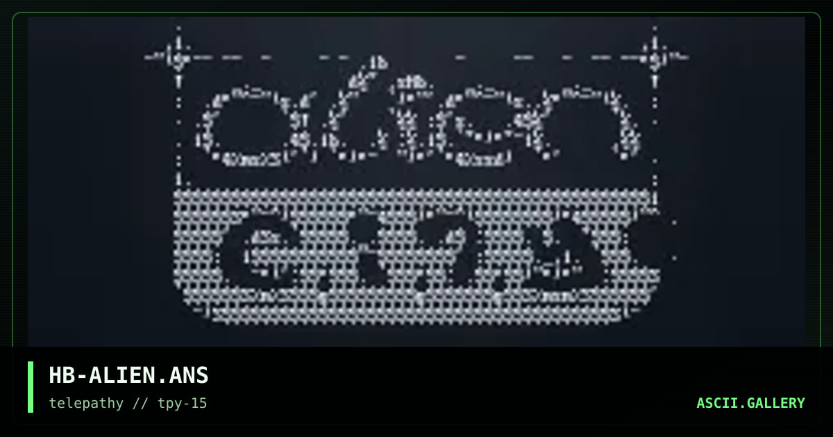 ALiEN CiTY ZiP COMMENT, by hanibal, 1998