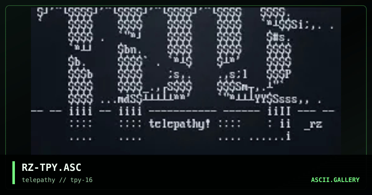 Telepathy Diz, by rzicus, 1999