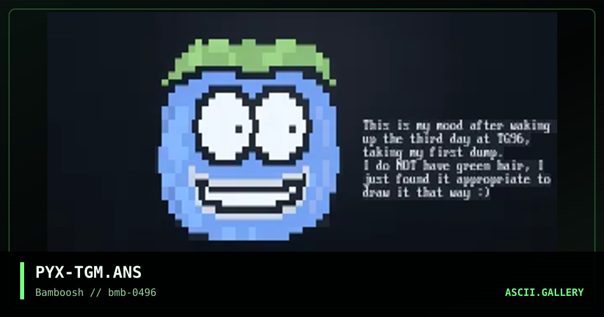 PYX-TGM.ANS, by pyx, 1996