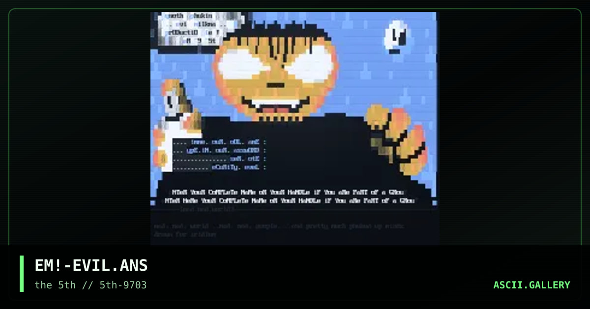 "evil logon", by evil milkman, 1997